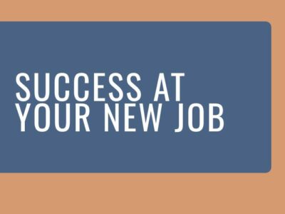 Success at Your New Job